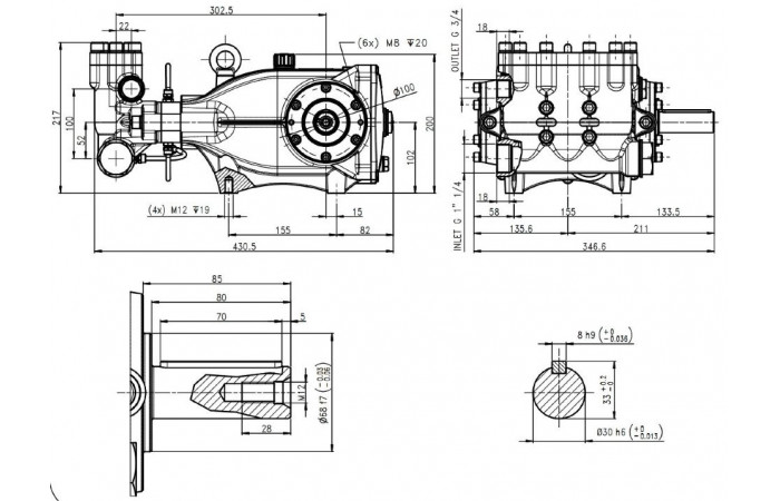 Насос высокого давления Hawk MXT1015EBCHR