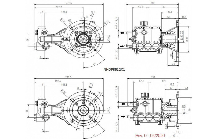 Насос высокого давления Hawk NHDP1012CR Насос высокого давления Hawk NHDP1012CR