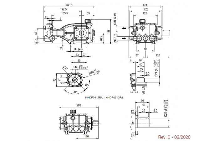 Насос высокого давления Hawk NHDP1012R Насос высокого давления Hawk NHDP1012R