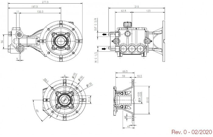 Насос высокого давления Hawk NHDP1120CR Насос высокого давления Hawk NHDP1120CR