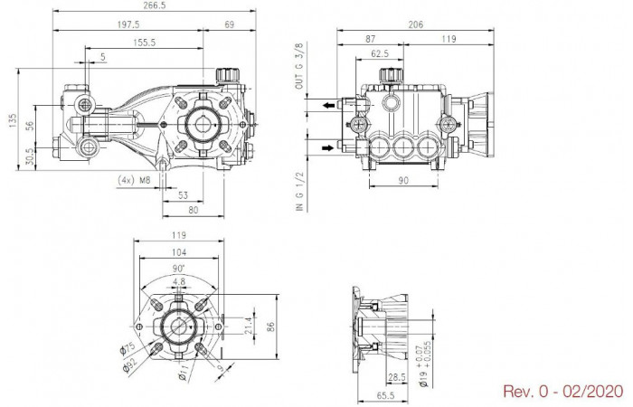 Насос высокого давления Hawk NHDP1120GR Насос высокого давления Hawk NHDP1120GR