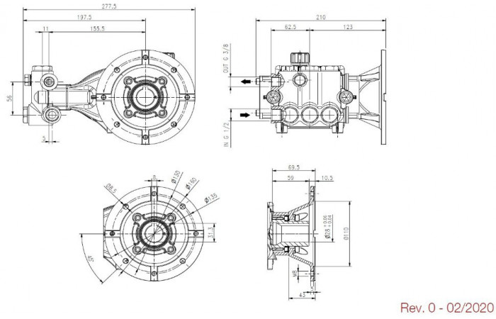 Насос высокого давления Hawk NHDP1215CL