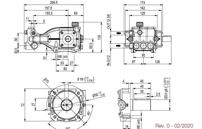 Насос высокого давления Hawk NHDP1220L