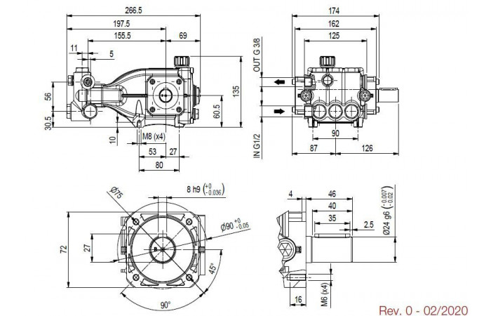 Насос высокого давления Hawk NHDP1415R