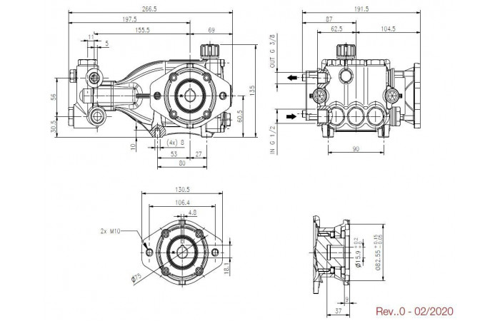 Насос высокого давления Hawk NHDP1515HYL