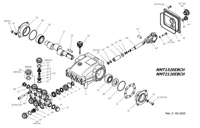 Насос высокого давления Hawk NMT1520EBCHR