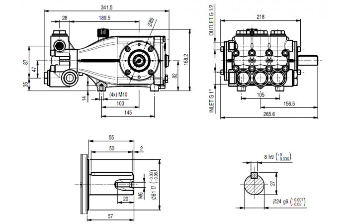 Насос высокого давления Hawk XLT2115EBCHR Насос высокого давления Hawk XLT2115EBCHR
